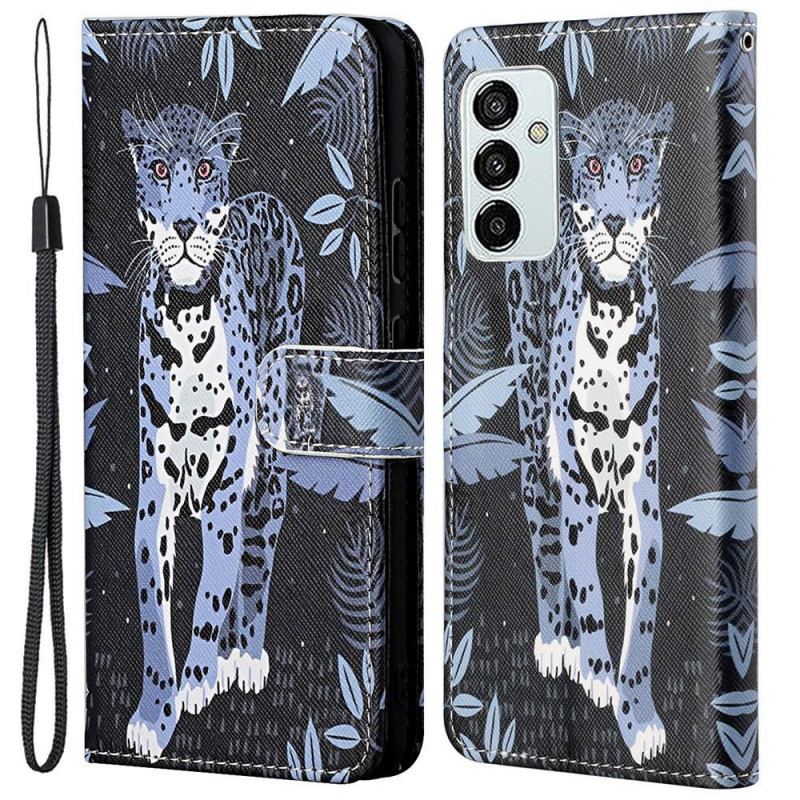 Flip Cover Samsung Galaxy M23 5G Med Snor Strappy Leopard