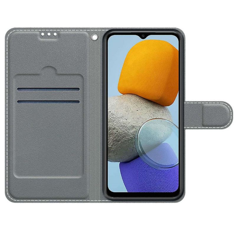 Flip Cover Samsung Galaxy M23 5G Med Snor Thong Cat Fan