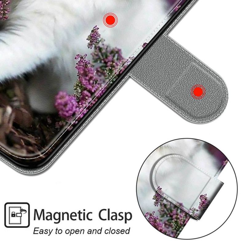 Flip Cover Samsung Galaxy M23 5G Med Snor Thong Cat Fan