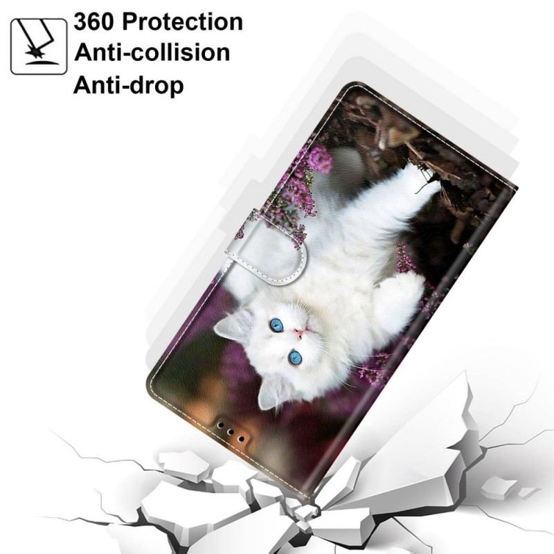 Flip Cover Samsung Galaxy M23 5G Med Snor Thong Cat Fan