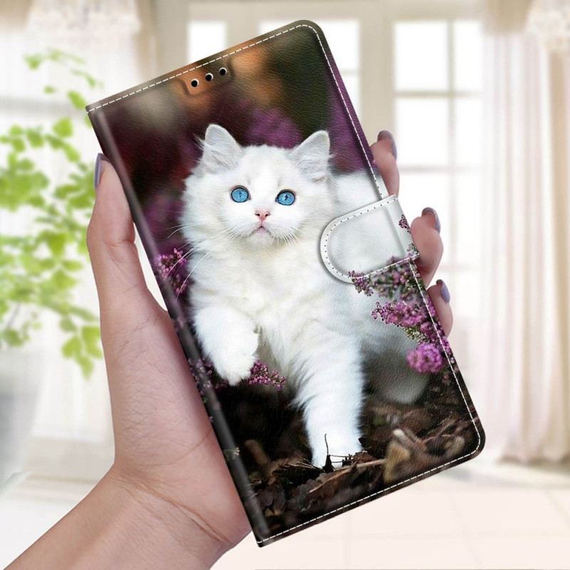 Flip Cover Samsung Galaxy M23 5G Med Snor Thong Cat Fan