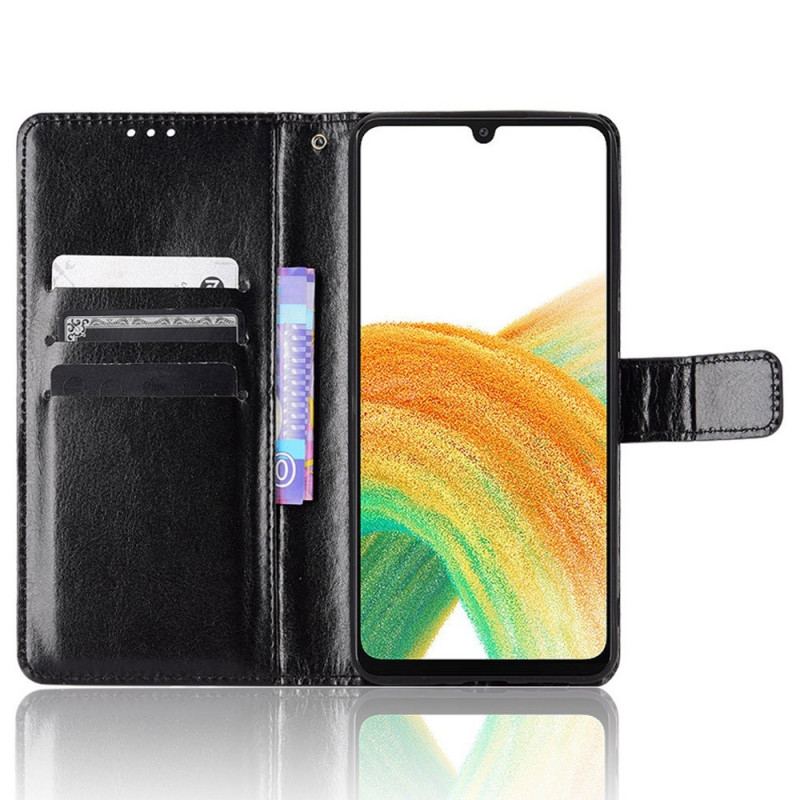 Flip Cover Samsung Galaxy M23 5G Prangende Kunstlæder