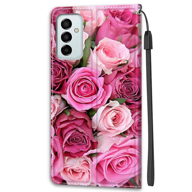 Flip Cover Samsung Galaxy M23 5G Roser Med Snor