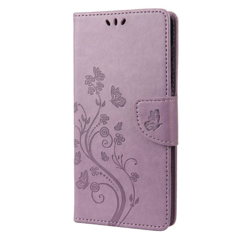 Flip Cover Samsung Galaxy M23 5G Sommerfugle Og Blomster