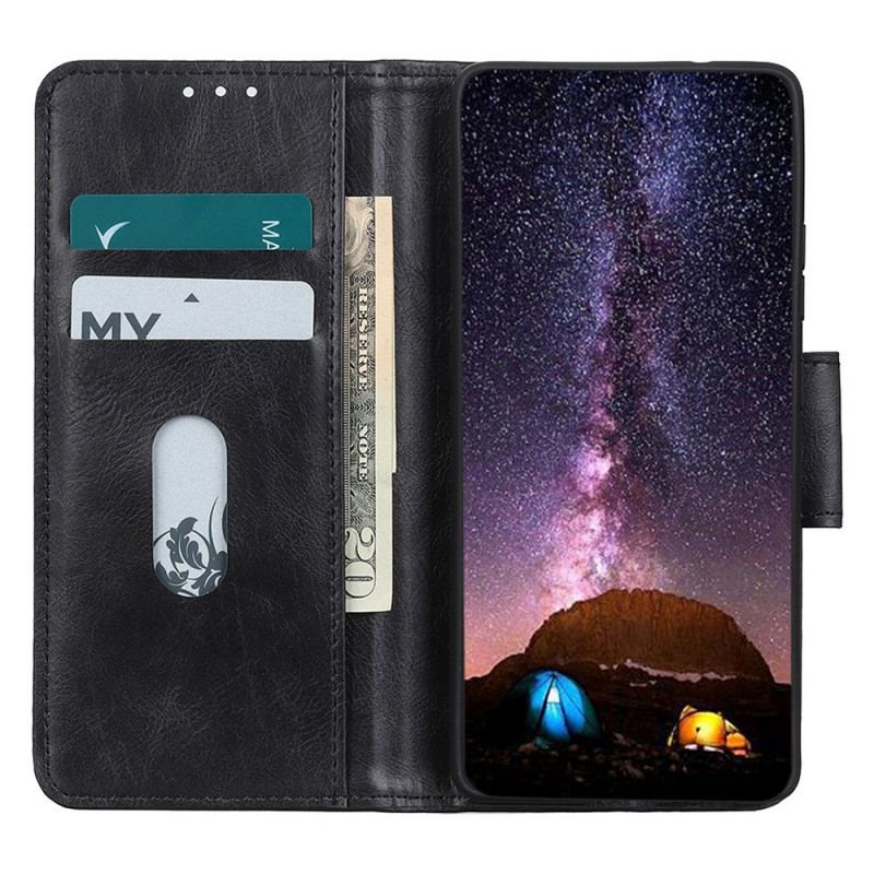 Flip Cover Samsung Galaxy M23 5G Vendbar Lås I Lædereffekt