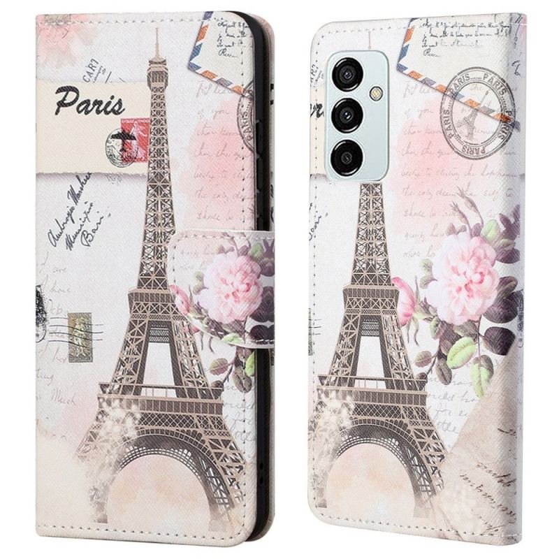 Flip Cover Samsung Galaxy M23 5G Vintage Eiffeltårnet