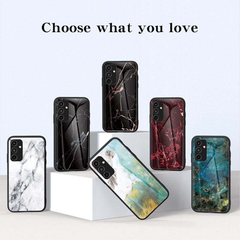 Cover Samsung Galaxy A15 Hærdet Glas I Marmorstil