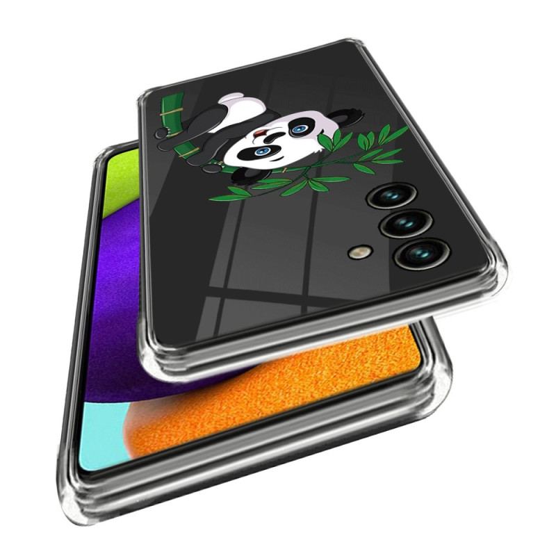 Cover Samsung Galaxy A15 Panda- Og Bambusmønsteretui