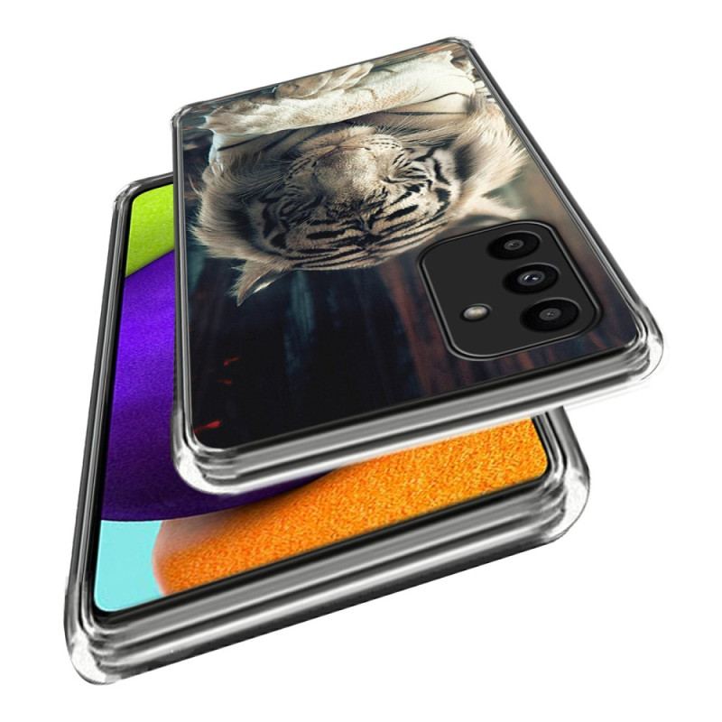 Cover Samsung Galaxy A15 Telefon Etui Hvid Tiger