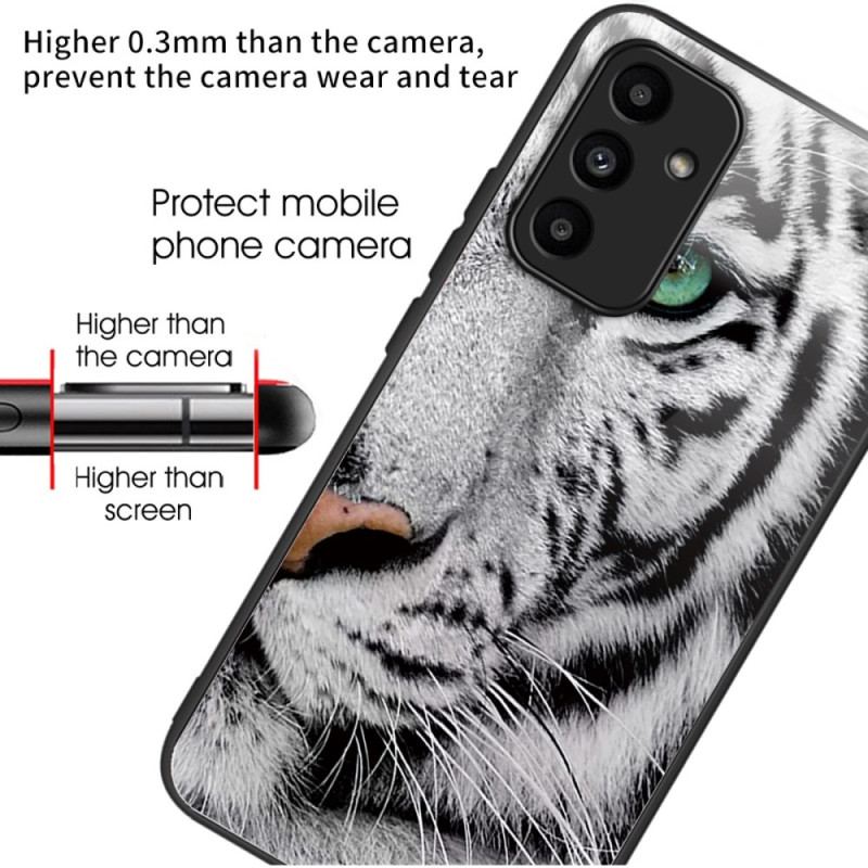 Cover Samsung Galaxy A15 Tigerhoved Hærdet Glas