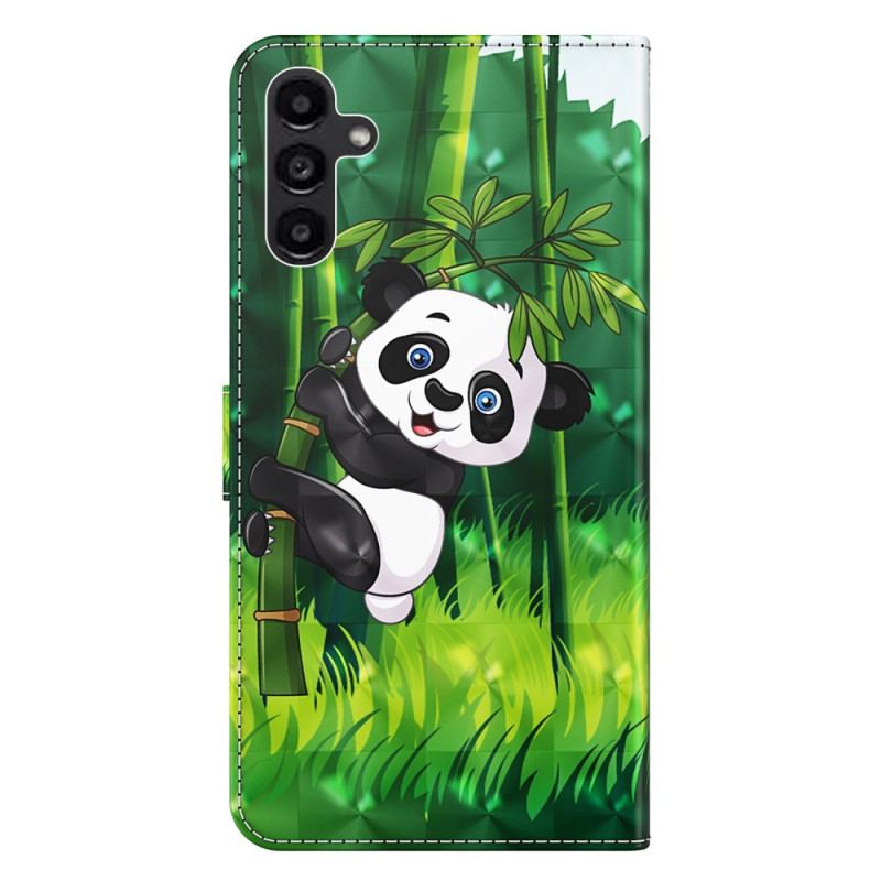 Flip Cover Samsung Galaxy A15 Bambus Panda Med Rem