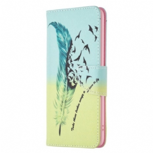 Flip Cover Samsung Galaxy A15 Fjer Og Fugle