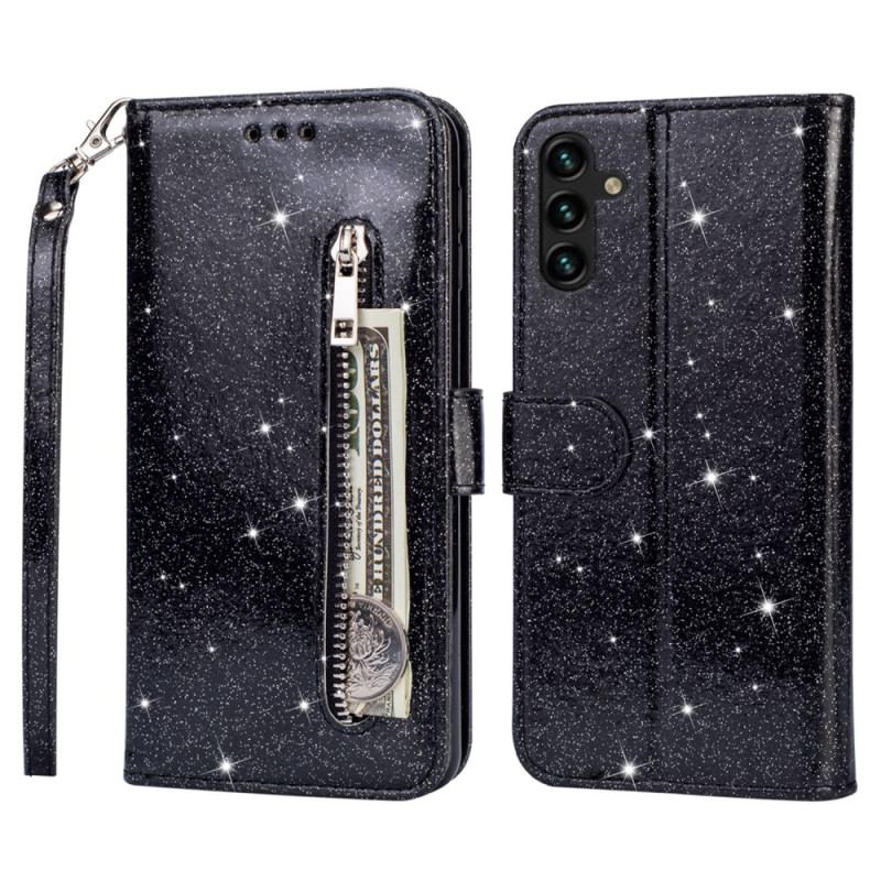 Flip Cover Samsung Galaxy A15 Glitter Front Møntpung