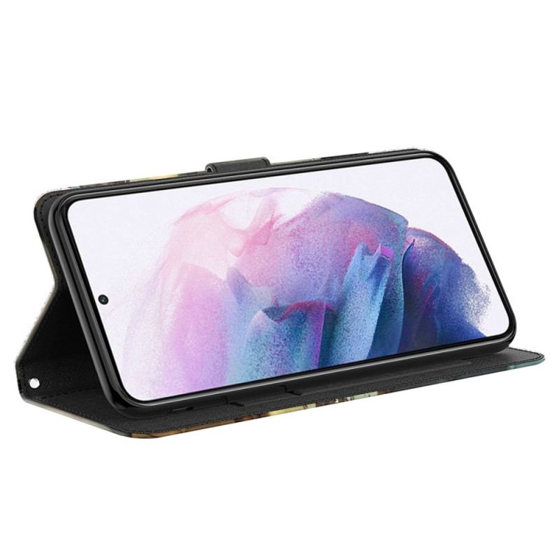 Flip Cover Samsung Galaxy A15 Kat Og Tiger