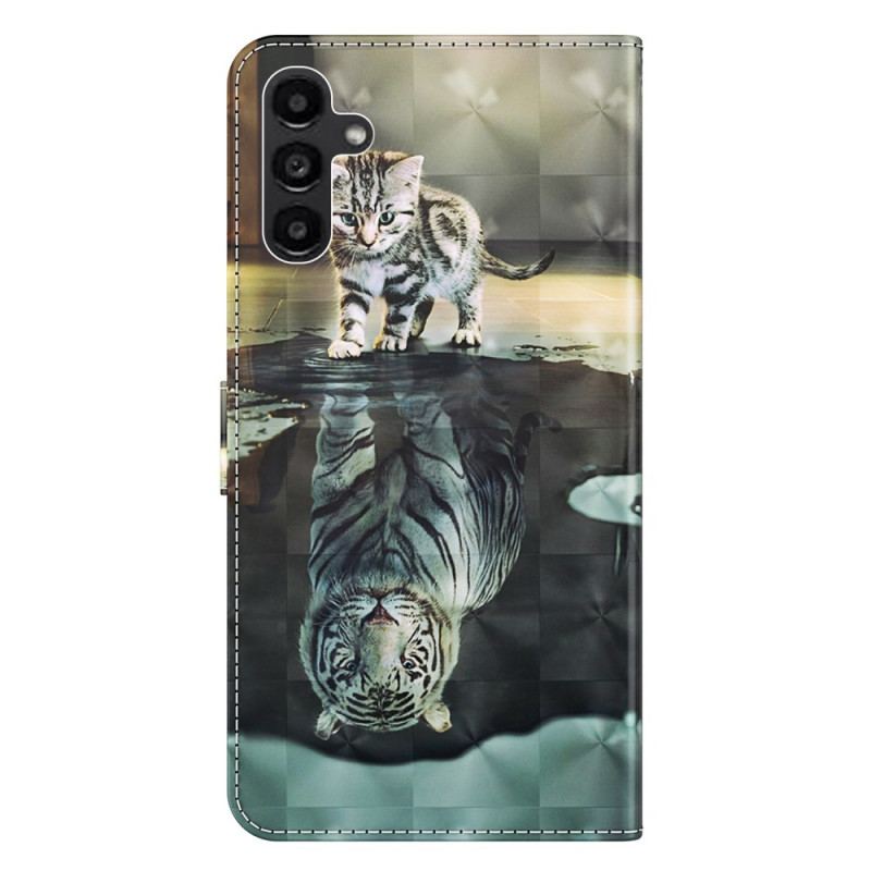 Flip Cover Samsung Galaxy A15 Kat Og Tiger