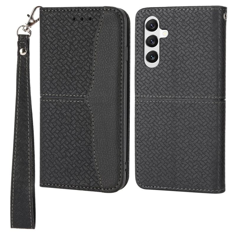 Flip Cover Samsung Galaxy A15 Strappy Woven Design