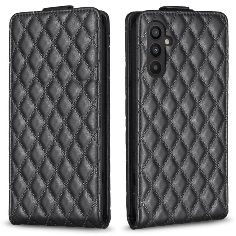 Læder Cover Samsung Galaxy A15 Quiltet Lodret Klap