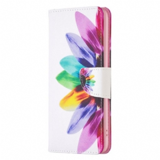 Læder Cover Samsung Galaxy A15 Telefon Etui Akvarelblomst