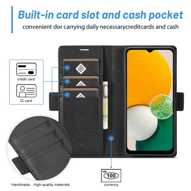 Læder Cover Samsung Galaxy A15 Telefon Etui Dobbeltlås Lc.imeeke