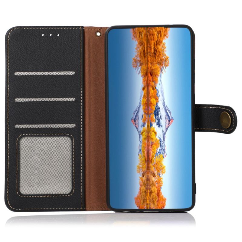 Læder Cover Samsung Galaxy A15 Telefon Etui Khazneh Rfid Blocking Wallet