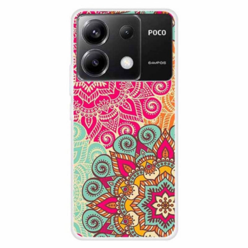 Cover Poco X6 5g Telefon Etui Blomstermønster