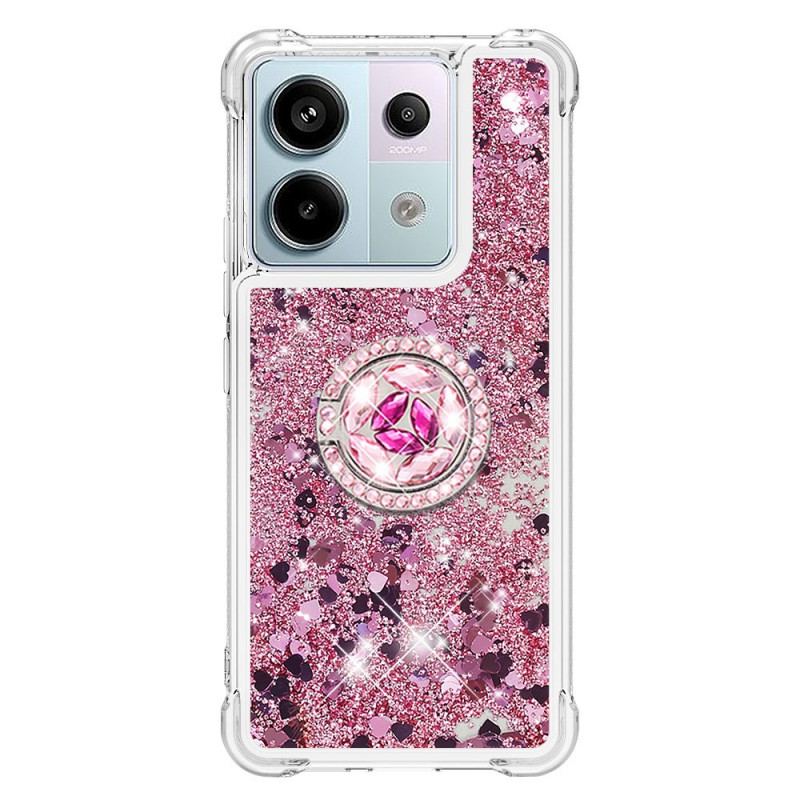 Cover Poco X6 5g Telefon Etui Glitter Ring-holder