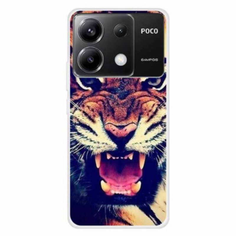 Cover Poco X6 5g Tigermønster