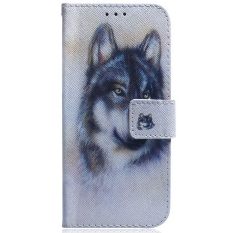 Flip Cover Poco X6 5g Akvarelhund