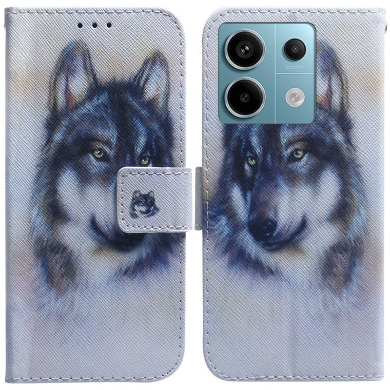 Flip Cover Poco X6 5g Akvarelhund