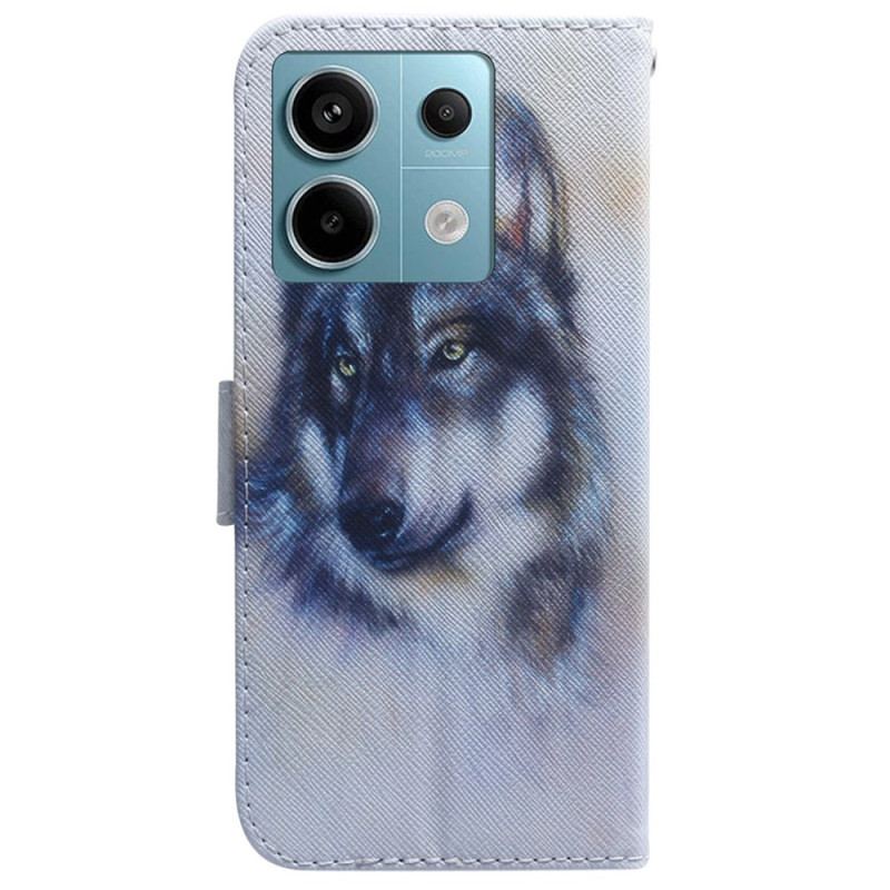 Flip Cover Poco X6 5g Akvarelhund