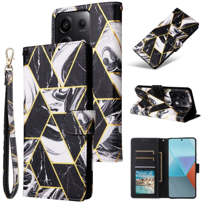 Flip Cover Poco X6 5g Marmorrem Design