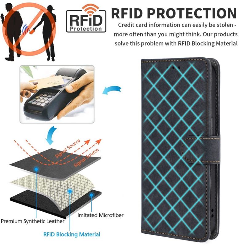 Flip Cover Poco X6 5g Rfid-blokering Og Snor