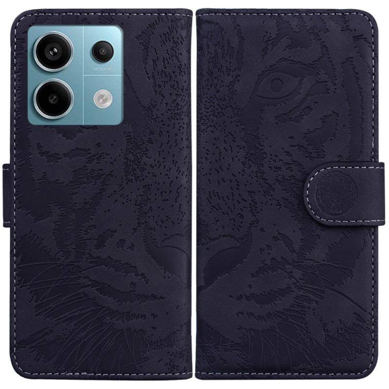 Flip Cover Til Poco X6 5g Tiger Footprint