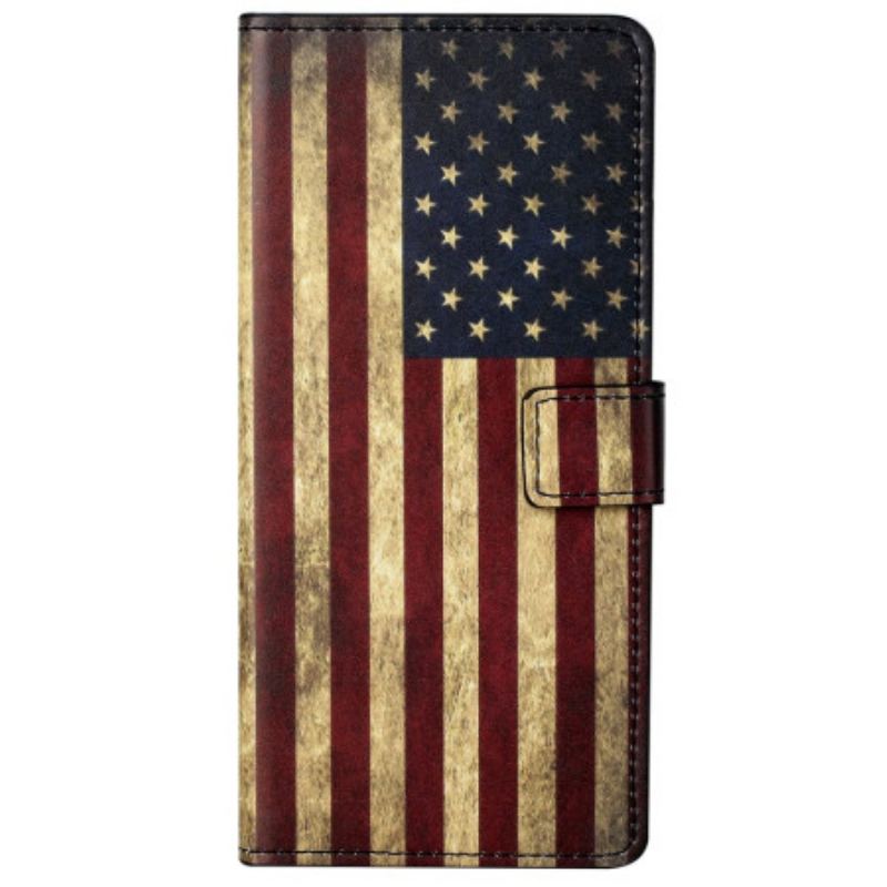 Flip Cover Til Poco X6 5g Vintage Amerikansk Flag