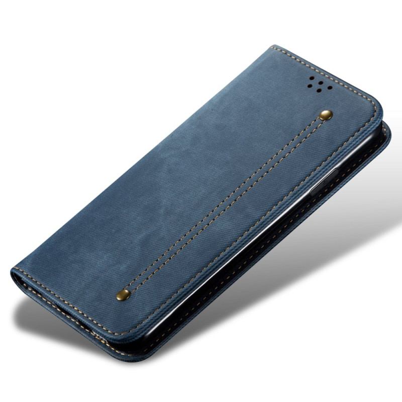 Læder Cover Poco X6 5g Telefon Etui Jeansstof