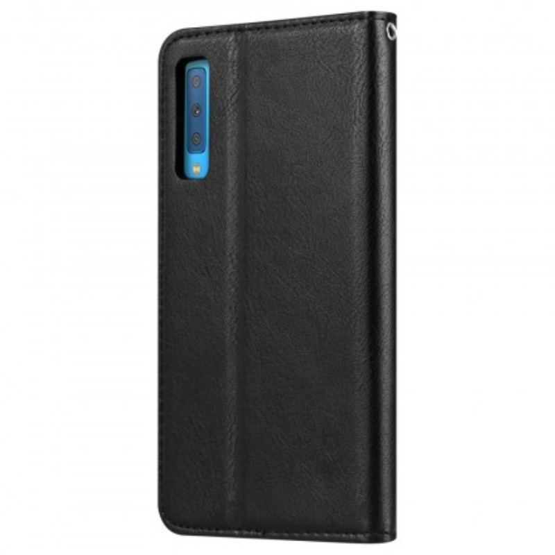 Cover Samsung Galaxy A70 Flip Cover Kortholder I Imiteret Læder