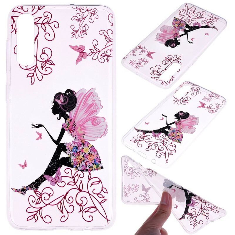 Cover Samsung Galaxy A70 Gennemsigtig Blomsterfe