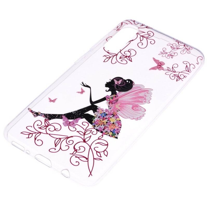 Cover Samsung Galaxy A70 Gennemsigtig Blomsterfe