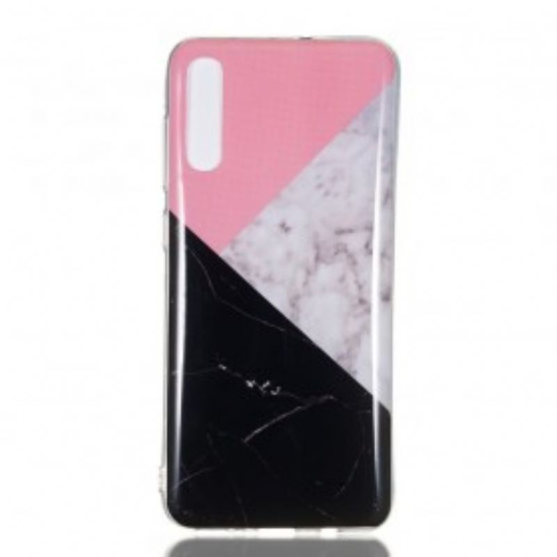 Cover Samsung Galaxy A70 Geometrisk Marmoreffekt