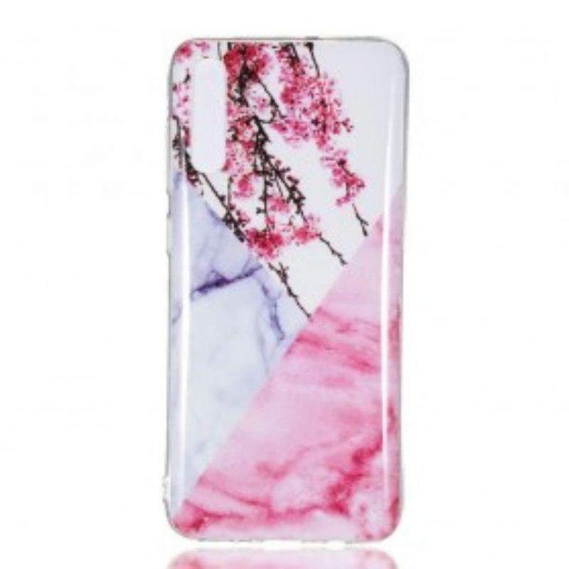 Cover Samsung Galaxy A70 Marmoreret Blommeblomst