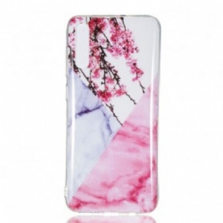 Cover Samsung Galaxy A70 Marmoreret Blommeblomst