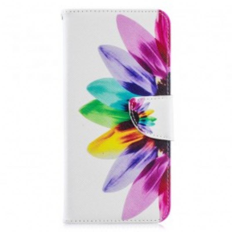 Flip Cover Samsung Galaxy A70 Akvarel Blomst