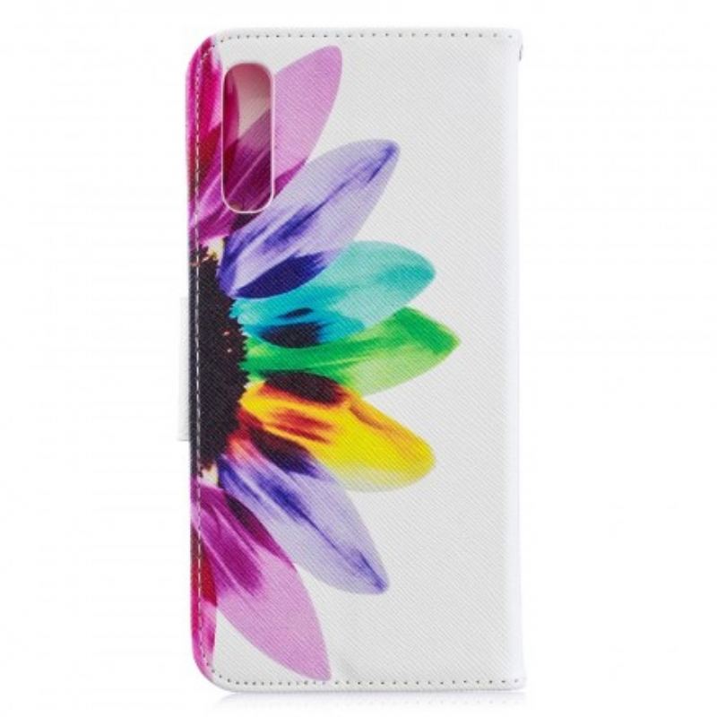 Flip Cover Samsung Galaxy A70 Akvarel Blomst