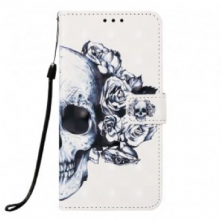 Flip Cover Samsung Galaxy A70 Blomstrende Kranie