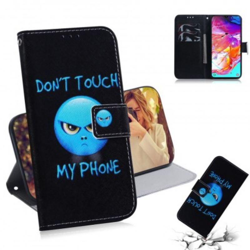 Flip Cover Samsung Galaxy A70 Emoji Telefon