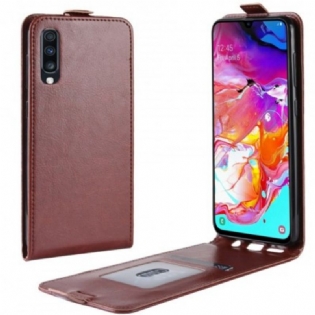 Flip Cover Samsung Galaxy A70 Læder Cover Foldende Lædereffekt