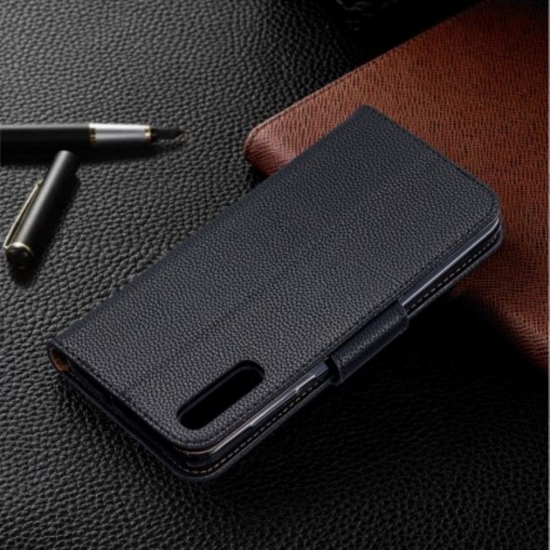 Flip Cover Samsung Galaxy A70 Læder Cover Litchi Rabat Oblique