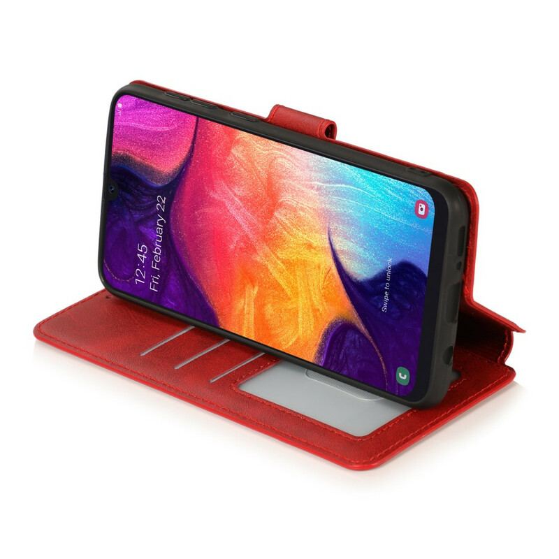 Flip Cover Samsung Galaxy A70 Luksus Lædereffekt