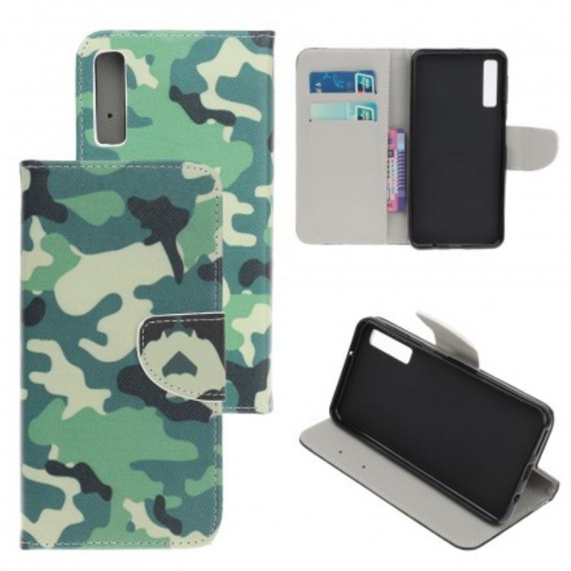 Flip Cover Samsung Galaxy A70 Militær Camouflage