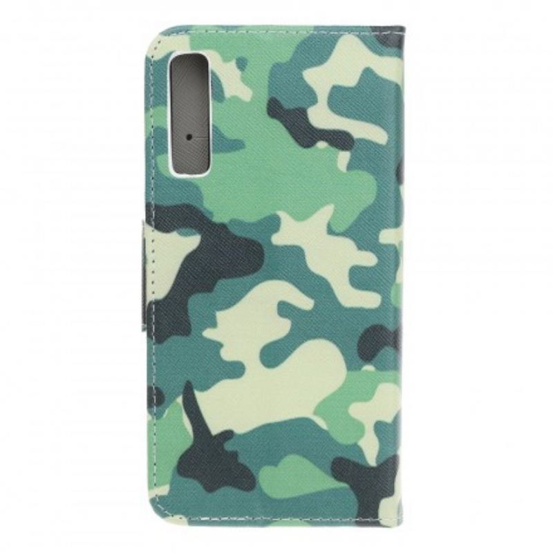 Flip Cover Samsung Galaxy A70 Militær Camouflage